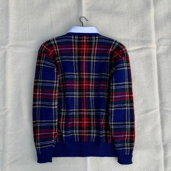 Ralph Lauren vintage 80's wool plaid crewneck sweater - Picture 2 of 6